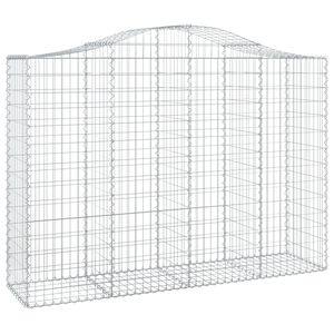 vidaXL &iacute;ves horganyzott vas gabion kos&aacute;r 200x50x140/160 cm