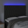 vidaXL fekete bársony LED-es fejtámla 144x7x118/128 cm