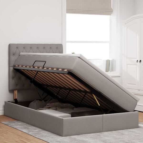 vidaXL &Aacute;gy t&aacute;rol&oacute;val &eacute;s LED l&aacute;mp&aacute;val T&oacute;psz&iacute;nű 120 x 190 cm Poli&eacute;szter