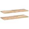 vidaXL 2 db kezeletlen t&ouml;m&ouml;r ak&aacute;cfa f&uuml;ggőpolc 100 x 30 x 2 cm