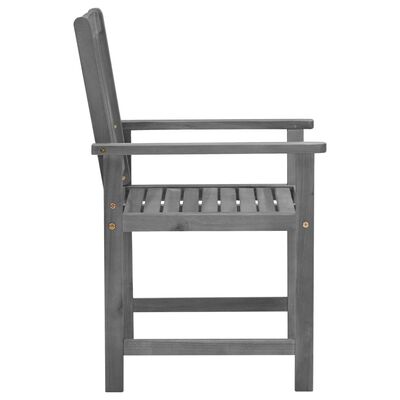 vidaXL 4 db szürke tömör akácfa kerti szék párnával