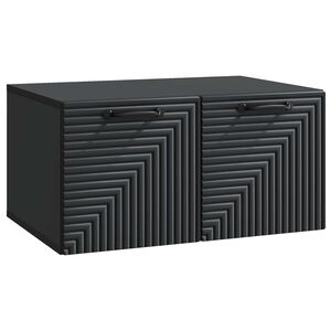 vidaXL Fali TV szekr&eacute;ny Fekete 59,5 x 41 x 30 cm Szerelt Fa