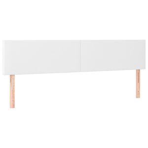 vidaXL feh&eacute;r műbőr fejt&aacute;mla 180 x 5 x 78/88 cm