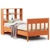 vidaXL viaszbarna t&ouml;m&ouml;r fenyőfa &aacute;gy matrac n&eacute;lk&uuml;l 75 x 190 cm