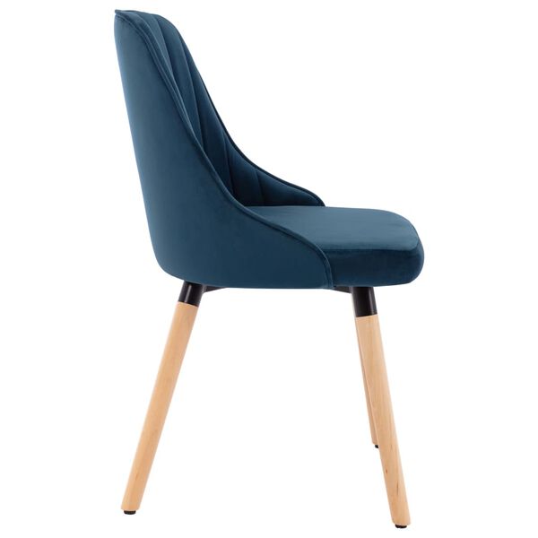 323051 vidaXL Dining Chairs 2 pcs Blue Velvet