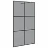 vidaXL Walk-in zuhanyfal Fekete 115 x 195 cm edzett &uuml;veg
