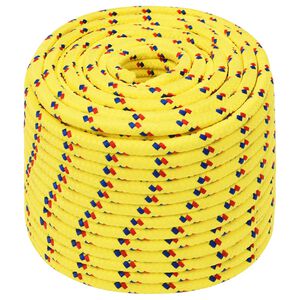 vidaXL T&ouml;bbc&eacute;l&uacute; munkak&ouml;t&eacute;l 12 mm 50 m S&aacute;rga PP 930 kg Max. teherb&iacute;r&aacute;s
