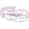 vidaXL tömör fenyőfa könyvespolcos ágy matrac nélkül 75 x 190 cm