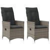 vidaXL 2 db sz&uuml;rke polyrattan d&ouml;nthető kerti sz&eacute;k p&aacute;rn&aacute;kkal