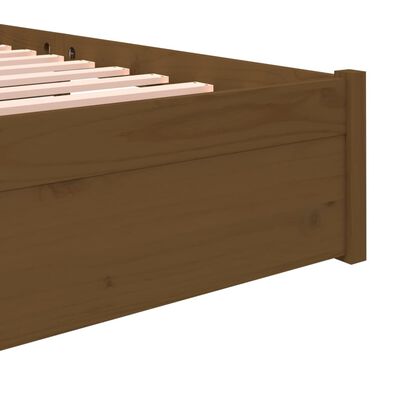 vidaXL mézbarna tömör fa ágykeret 160x200 cm