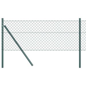 vidaXL L&aacute;ncssoros ker&iacute;t&eacute;s talajfix 10 x 0,4 m PVC-bevonatos ac&eacute;l Z&ouml;ld