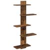 vidaXL Falra Szerelhető Polc Antik Fa 48,5 x 15 x 101 cm Szerelt Fa