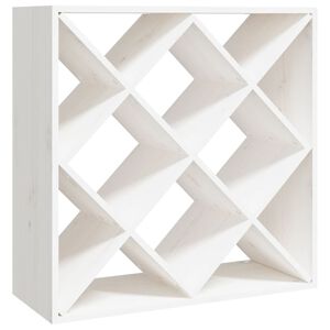 vidaXL feh&eacute;r t&ouml;m&ouml;r fenyőfa borszekr&eacute;ny 62 x 25 x 62 cm