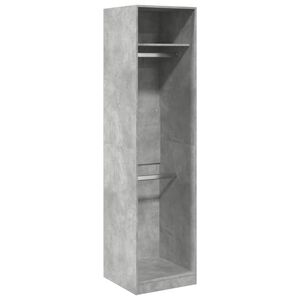 vidaXL betonsz&uuml;rke szerelt fa ruh&aacute;sszekr&eacute;ny 50 x 50 x 200 cm