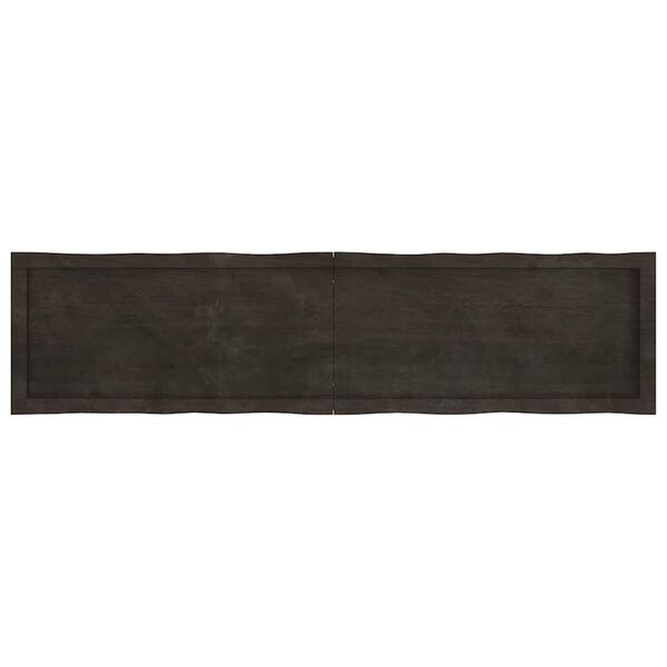 vidaXL sötétbarna kezelt tömör asztallap 160x40x(2-6) cm