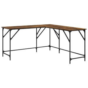 vidaXL f&uuml;st&ouml;s t&ouml;lgy sz&iacute;nű szerelt fa &iacute;r&oacute;asztal 149x149x75 cm