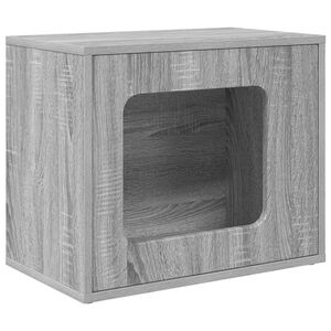 vidaXL Macska H&aacute;z Sz&uuml;rke Sonoma 51 x 30 x 42,5 cm Szerelt Fa