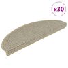 vidaXL 30 db l&eacute;pcsőszőnyegek &ouml;ntapad&oacute;s sziz&aacute;l kin&eacute;zetű 65x21x4 cm