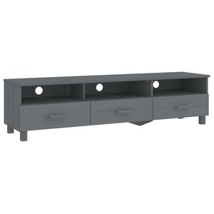 vidaXL HAMAR s&ouml;t&eacute;tsz&uuml;rke t&ouml;m&ouml;r fenyőfa TV-szekr&eacute;ny 158 x 40 x 40 cm