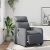 vidaXL szürke műbőr elektromos dönthető masszázsfotel