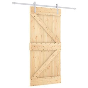 vidaXL Cs&uacute;sz&oacute; ajt&oacute; 95 x 210 cm Szil&aacute;rd Fenyőfa (Nem Kezelt)