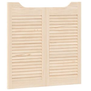 vidaXL Lengő Ajt&oacute;k 2 db 80 x 40 cm T&ouml;m&ouml;r Fenyőfa Term&eacute;szetes