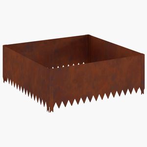 vidaXL Fűszeg&eacute;lyez&eacute;s 100 x 100 x 35 cm Ac&eacute;l Rozsd&aacute;s