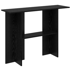 vidaXL Konzolasztal Fekete T&ouml;lgy 100 x 30 x 75 cm Szerelt Fa