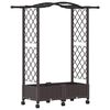vidaXL Magas&iacute;tott &Aacute;gy Trellis-szel &eacute;s Tetővel Barna 124 x 40 x 129 cm