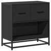 vidaXL fekete színű szerelt fa és fém éjjeliszekrény 60 x 31 x 60 cm