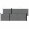 vidaXL Ker&iacute;t&eacute;selem 6 db 1020 x 146 cm WPC &eacute;s Alum&iacute;nium Sz&uuml;rke