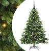 vidaXL Mű kar&aacute;csonyfa 150 LED-del &aacute;llv&aacute;nnyal Z&ouml;ld 120 cm PE &eacute;s PVC