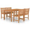 vidaXL 5 r&eacute;szes t&ouml;m&ouml;r t&iacute;kfa kerti &eacute;tkezőgarnit&uacute;ra 150 x 90 cm
