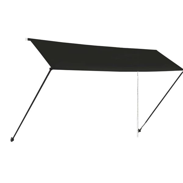 vidaXL feltekerhető antracitsz&uuml;rke napellenző LED-del 400 x 150 cm