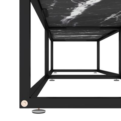 vidaXL fekete márvány színű edzett üveg TV-szekrény 180 x 40 x 40,5 cm