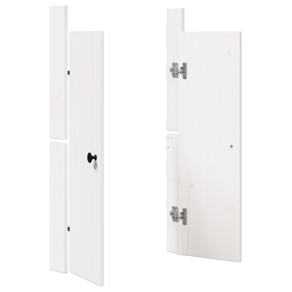 vidaXL Konyhai ajt&oacute; MEPPEL 2 pcs Feh&eacute;r 50 x 9 x 82 cm T&ouml;m&ouml;r fenyőfa