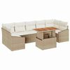 vidaXL Kerti Kanap&eacute; Szett 8 db Beige &eacute;s kr&eacute;m