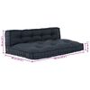 vidaXL Pallet Sofa P&aacute;rna 2 pcs Antracitsz&uuml;rke 120 x 80 x 38 cm Sz&ouml;vet