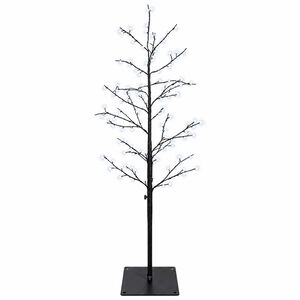 vidaXL Kar&aacute;csonyi LED-es ny&iacute;rfa Fekete 120 cm Ac&eacute;l 279 LED