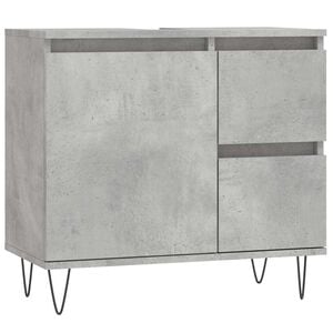 vidaXL betonsz&uuml;rke szerelt fa f&uuml;rdőszobaszekr&eacute;ny 65 x 33 x 60 cm