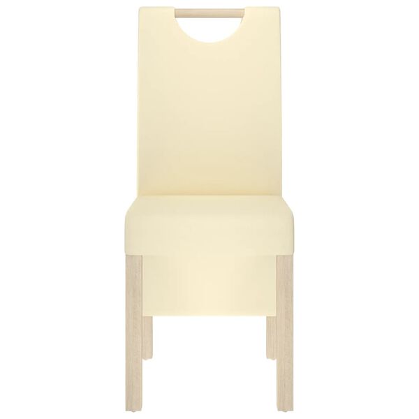 vidaXL 2 db kr&eacute;msz&iacute;nű műbőr &eacute;tkezősz&eacute;k