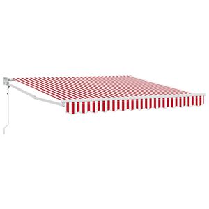 vidaXL Beh&uacute;zhat&oacute; napellenző Piros 300 x 250 cm Poli&eacute;szter &eacute;s f&eacute;m