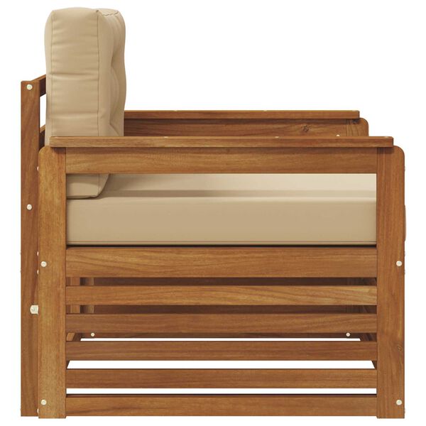 vidaXL K&uuml;lt&eacute;ri kanap&eacute; szett T&ouml;m&ouml;r ak&aacute;cfa &eacute;s poli&eacute;szter Term&eacute;szetes