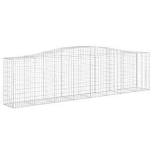 vidaXL &iacute;ves horganyzott vas gabion kos&aacute;r 400x50x100/120 cm