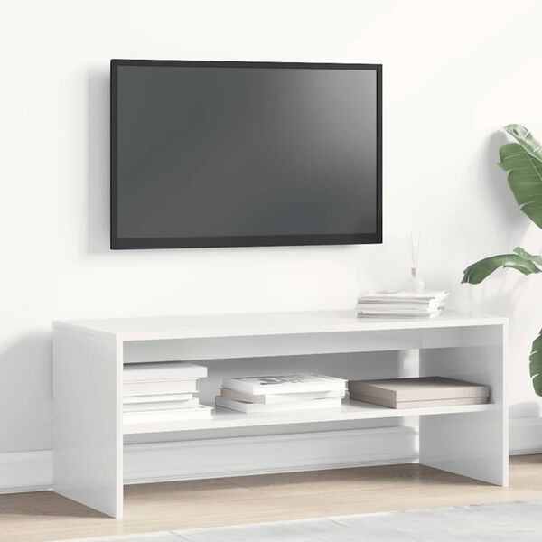 vidaXL magasf&eacute;nyű feh&eacute;r forg&aacute;cslap TV-szekr&eacute;ny 100 x 40 x 40 cm