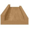 vidaXL Falpolc polcokkal t&aacute;rol&oacute;val 4 pcs Barna 40 x 9 x 3 cm Faanyag