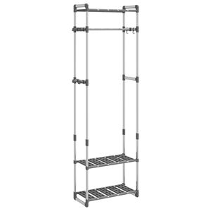 vidaXL 3 szintes ez&uuml;stsz&iacute;nű alum&iacute;nium ruhafogas 59 x 29 x 192 cm