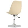 vidaXL 4 db krémszínű szövet forgó étkezőszék
