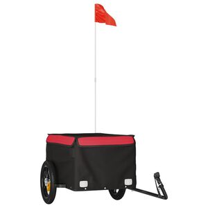 vidaXL fekete-piros vas ker&eacute;kp&aacute;r-ut&aacute;nfut&oacute; 30 kg