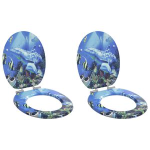 vidaXL L&aacute;gy z&aacute;r&oacute;d&aacute;s&uacute; WC &uuml;lőke 2 pcs K&eacute;k 44 x 38 cm MDF lap